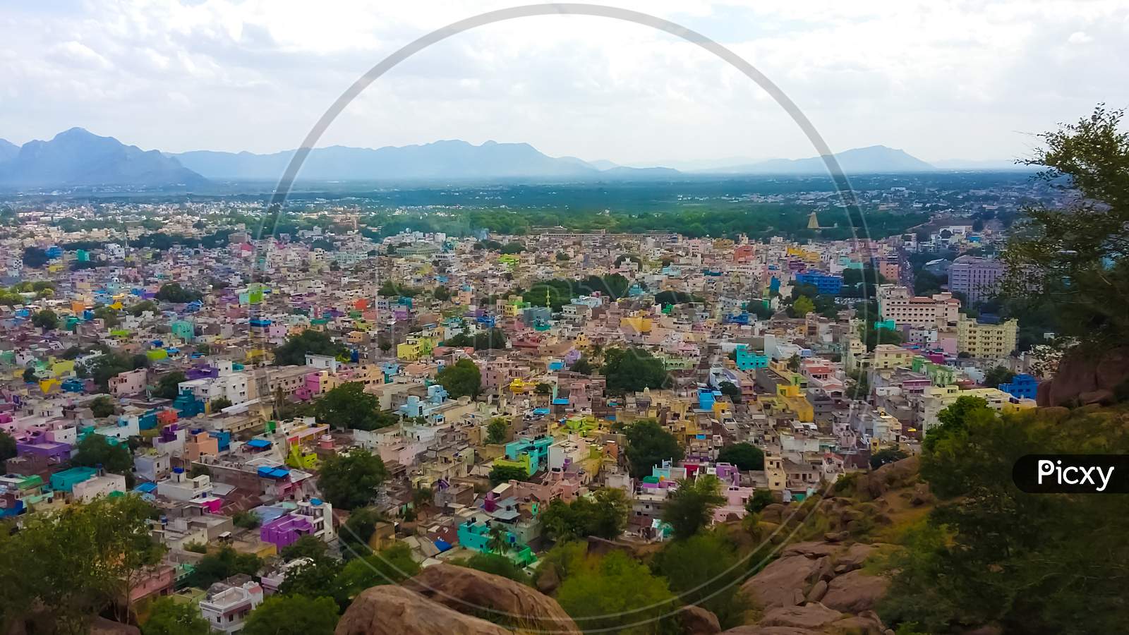 Town view from Vellore hill, CMC Tamil Nadu