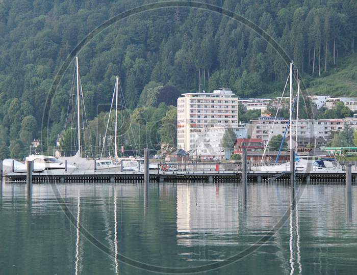 Port Harbour In Bregenz, Austria