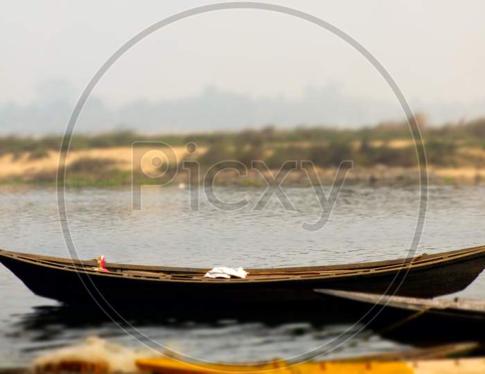 Water transportation boat vehicle on the river at Durgapur barrage
