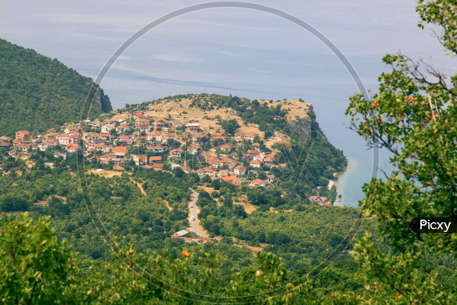 Trpejca Village On Lake Ohrid Coast, Macedonia