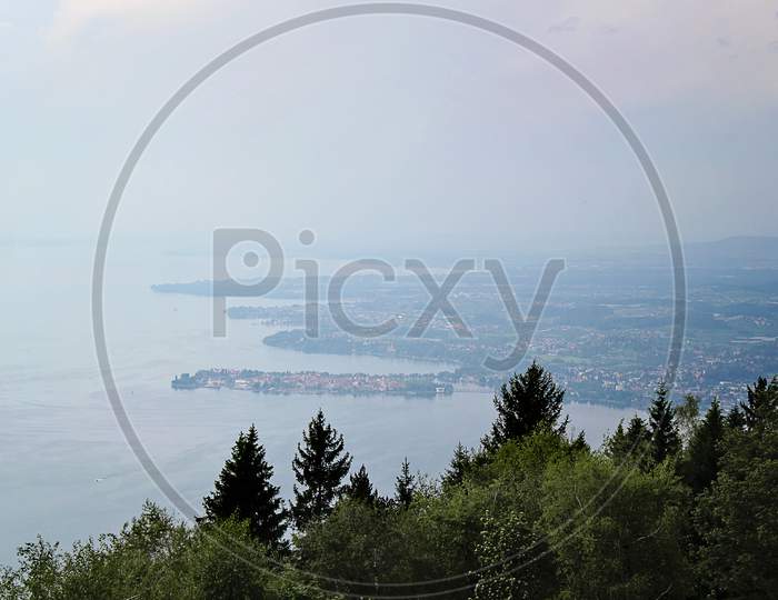 View Of Lindau Island And Lake Constance From Pfander, Bregenz