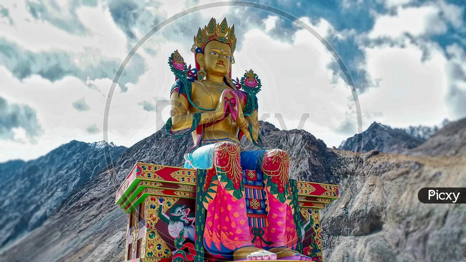 The Statue Of Buddha At Tibet
