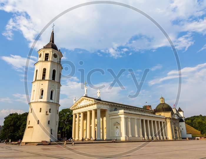 View Of Vilnius Cathedral In Lithuania