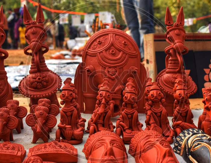 Clay Made Home Decor Items By Tribal People Of Bengal