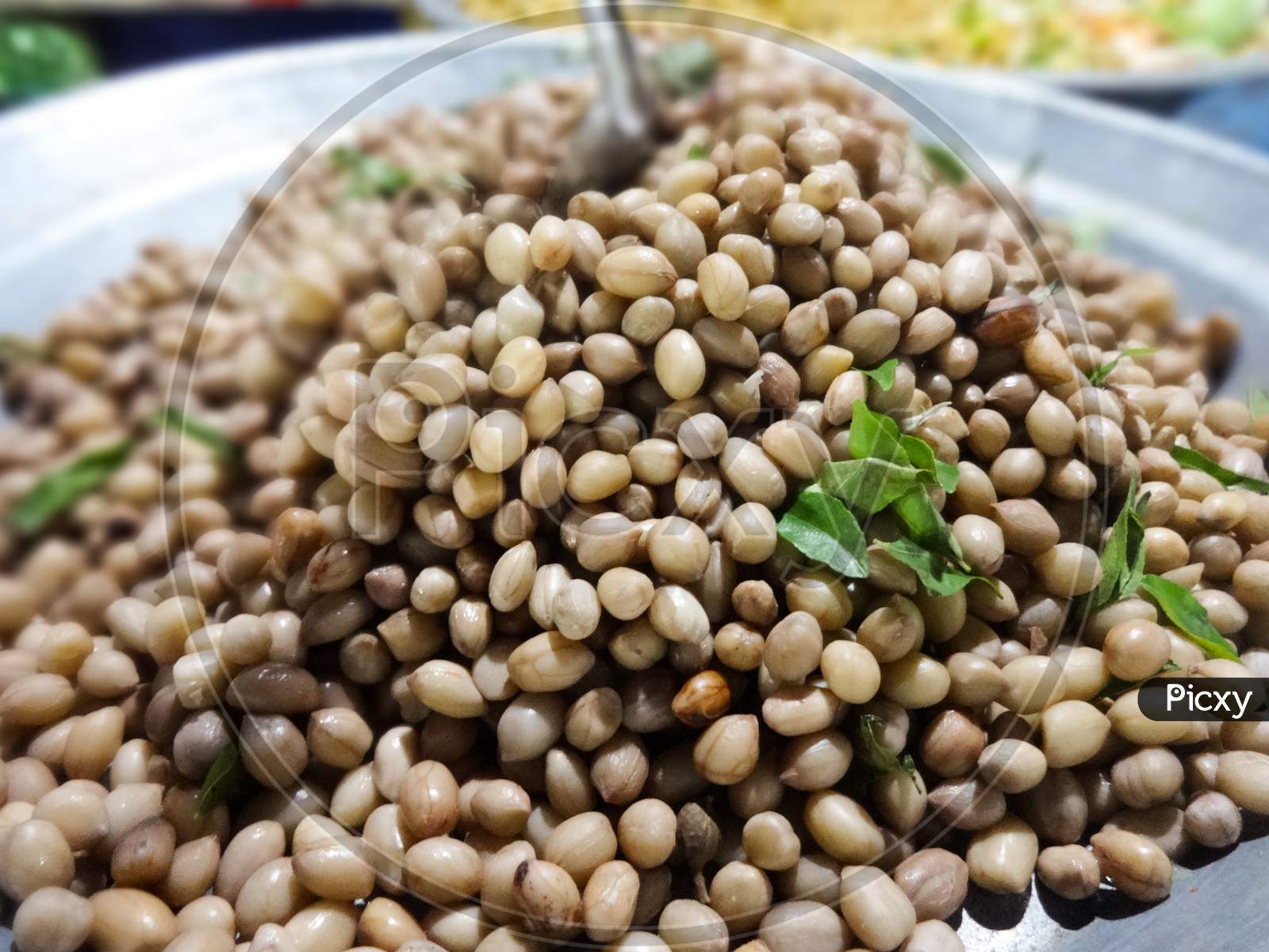 Ingredient deep boiled nut pesta Indian food photography