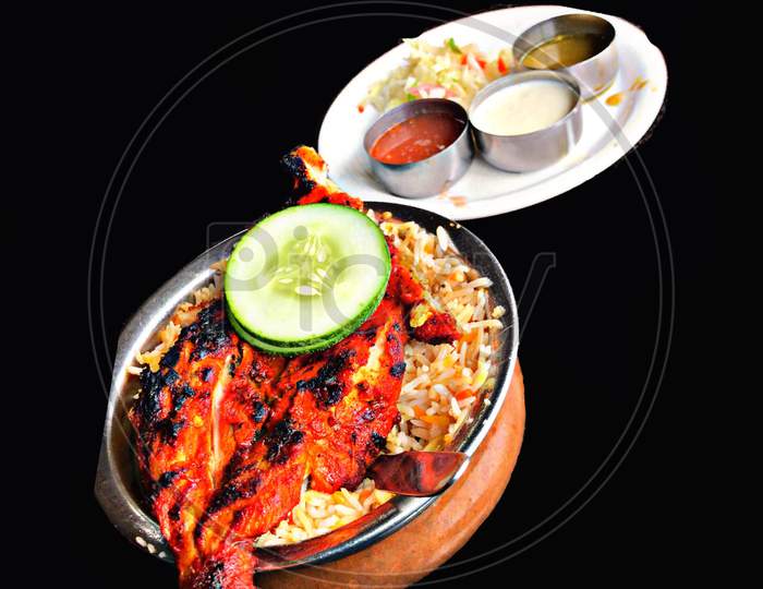 Arabian Food in black background