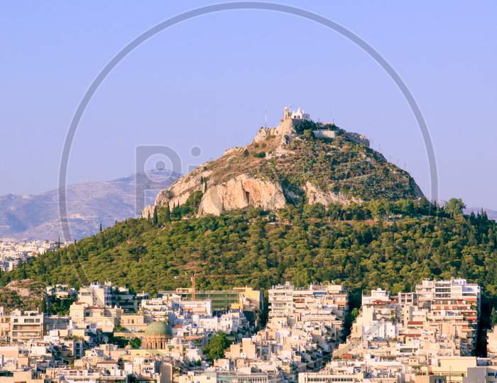 Mount Lycabettus From Acropolis, Athens, Greece