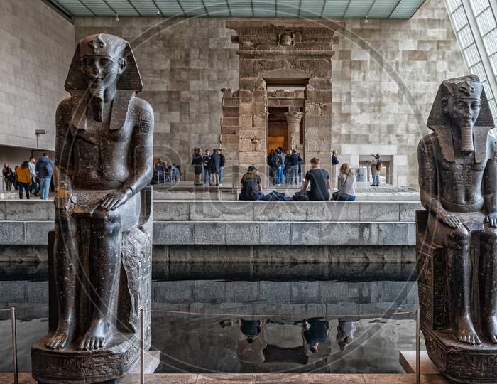 Egyptian Temple of Dendur in Metropolitan Museum of Art in New York.