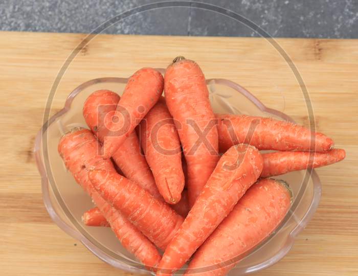 Fresh and sweet carrot on white background
