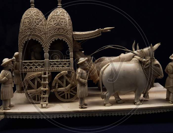 Ox Drawn Cart Made By Marble