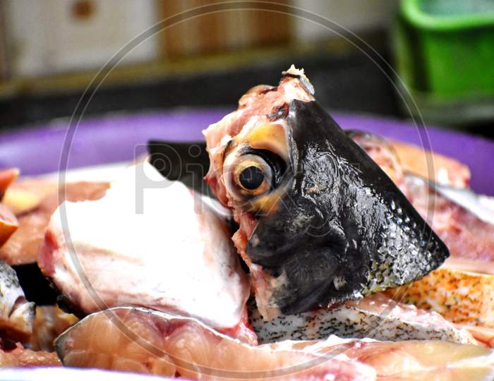 Snap Of Raw Fresh Fish Slice