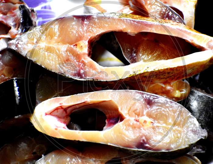 Snap Of Raw Fresh Fish Slice