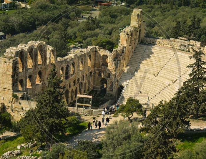The ancient theater Odeon of Herodes Atticus