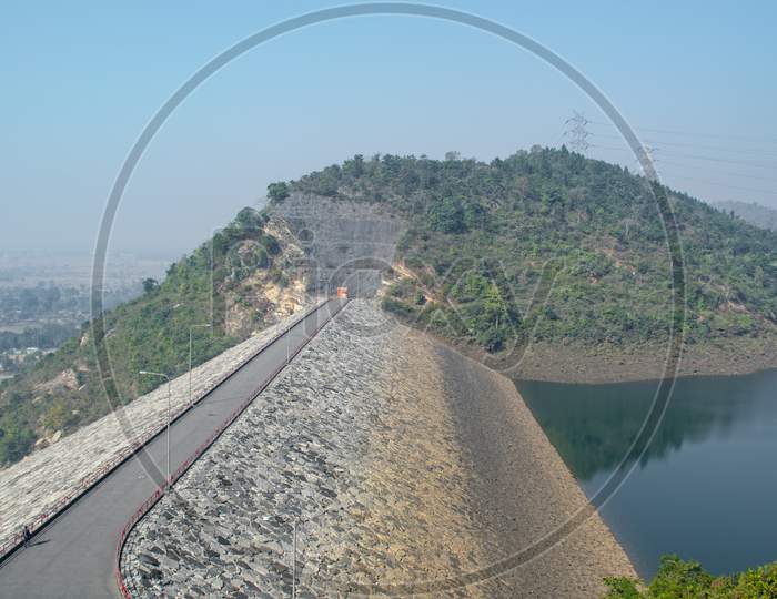 Lower Dam Of Ajodhya Hills View From Top