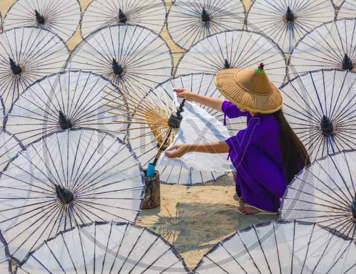 Umbrella Workshop in Mandalay, Myanmar.