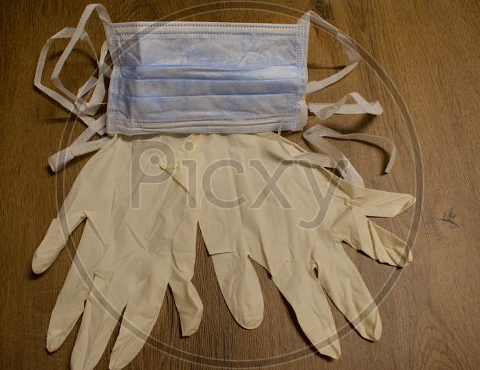 Medical surgical mask and gloves