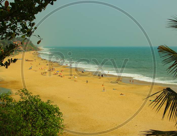 One of India finest beaches - Varkala beach, Kerala, India
