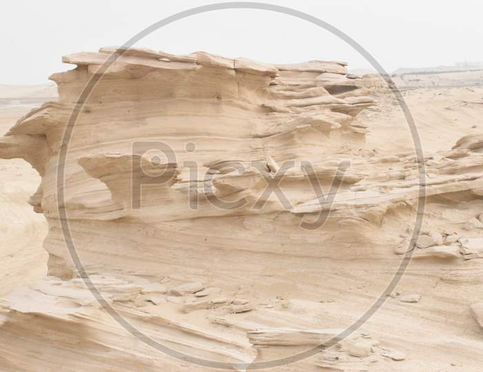 Natural Fossil Dunes In Abu Dhabi.Day Time Photography With Nikon Camera..