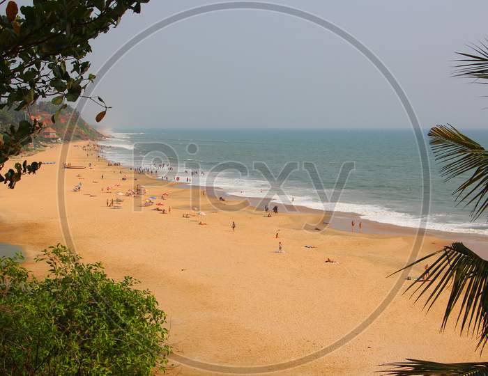 One of India finest beaches - Varkala beach, Kerala, India