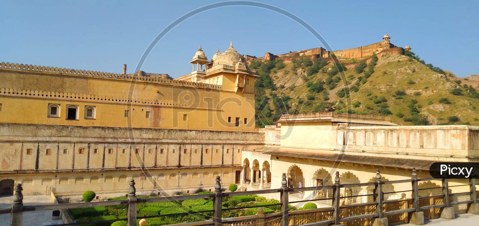 Amer Fort is a fort located in Amer, Rajasthan, India. Amer is a town with an area of 4 square kilometres located 11 kilometres from Jaipur,
