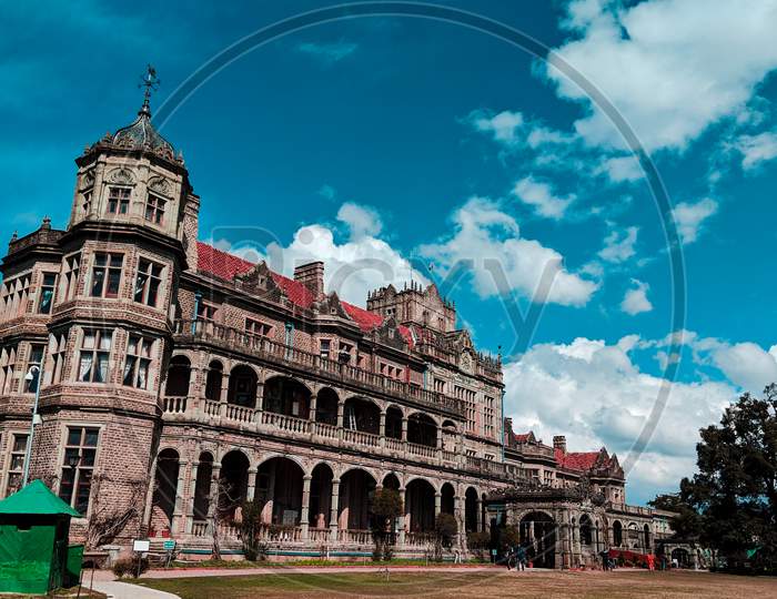 Institute of advanced studies, Tourist spot , Shimla, Himachal, India , Spring time, 2019, February ,  Landscape view of Vintage palace,inside architecture of heritage building