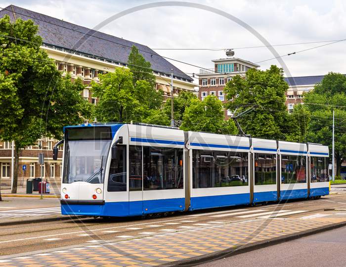 Tram In Amsterdam