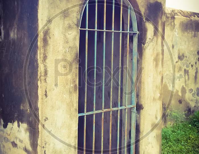 Ancient Vintage jail prison of kings castel Indian