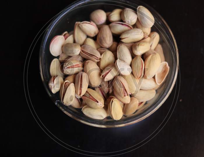 Pistachios Dry fruits isolated on Black background