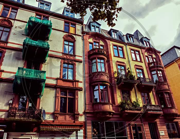Colorful,Old Buildings In Frankfurt,Germany
