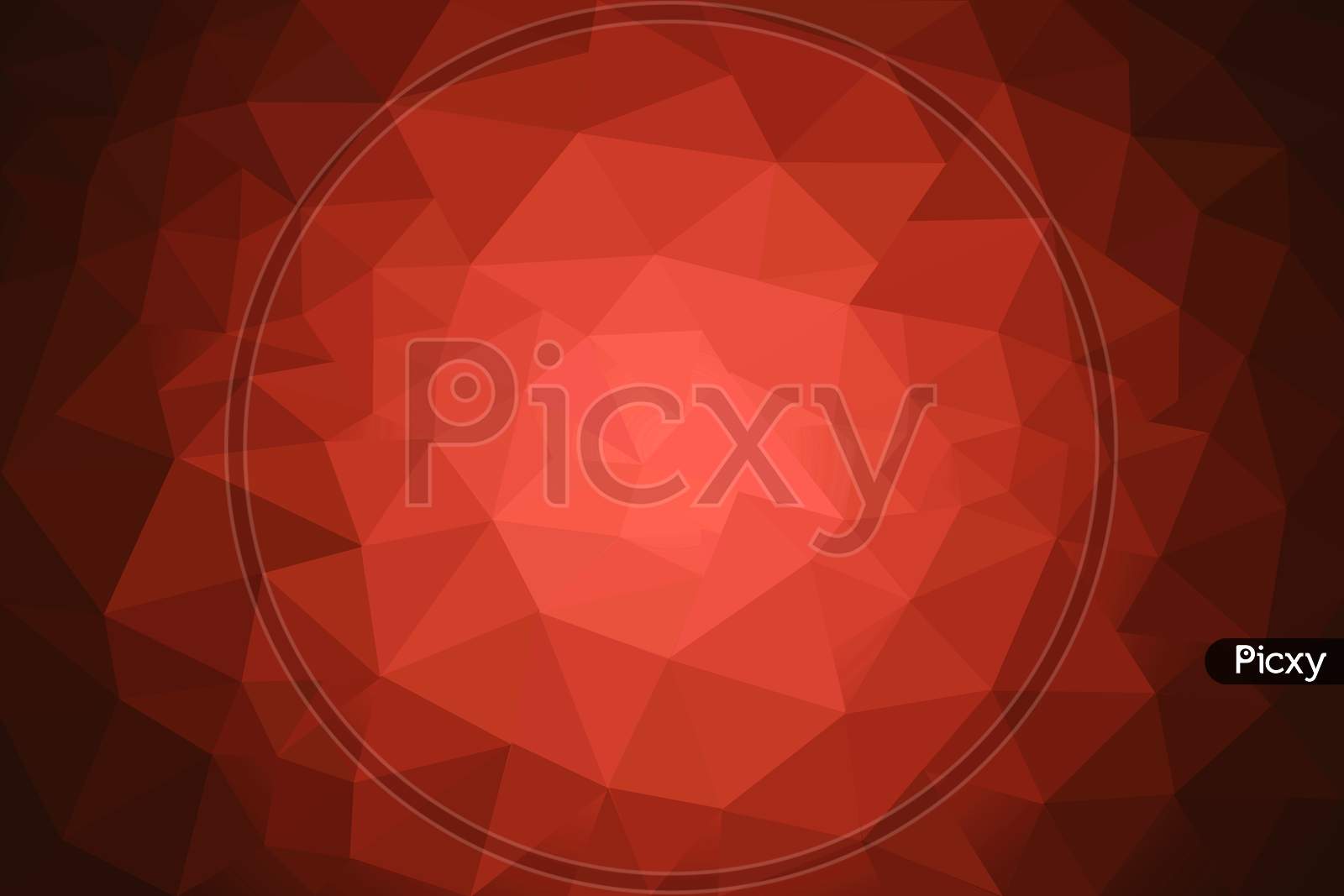 Red Low Poly Crystal Background With Gradient , Geometrical Background ,Polygon Design Pattern. Low Poly Illustration, Low Polygon Background Can Be Used As Web Graphics.