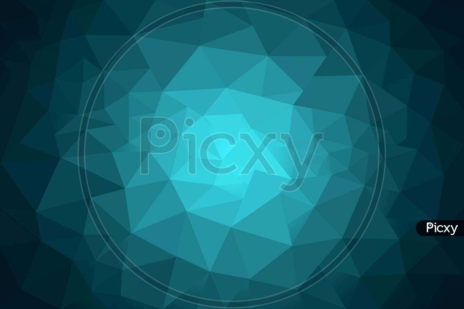 Blue Low Poly Crystal Background With Gradient , Geometrical Background ,Polygon Design Pattern. Low Poly Illustration, Low Polygon Background Can Be Used As Web Graphics.