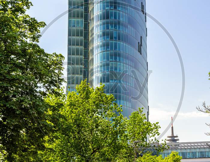 View Of An Office Tower In Dusseldorf