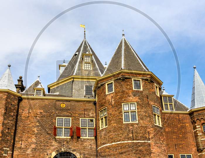 The Waag Or Weigh House In Amsterdam