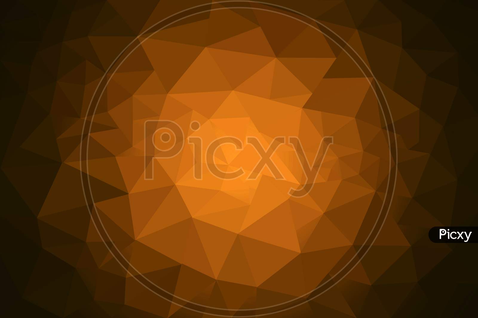 Brown Low Poly Crystal Background With Gradient , Geometrical Background ,Polygon Design Pattern. Low Poly Illustration, Low Polygon Background Can Be Used As Web Graphics.