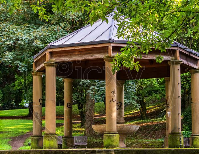 An Old Pavilion In A Park