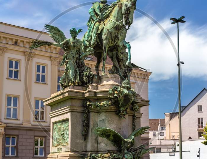 Monument To Kaiser-Wilhelm-Denkmal In Dusseldorf, Germany