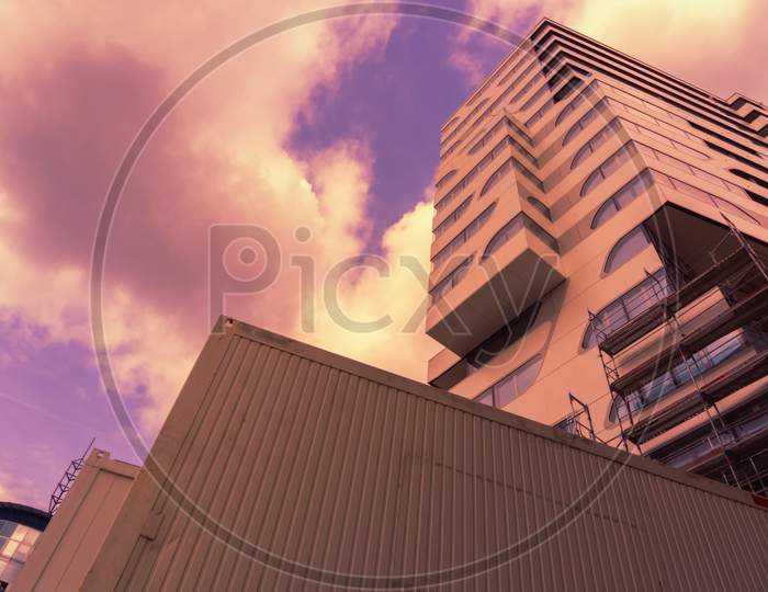 Stuttgart,Germany - May 24,2017: Cloud 7 Building This Is A New,Modern Apartment And Office Building Near Milaneo Shopping Mall.It'S In The Centre Of The City.