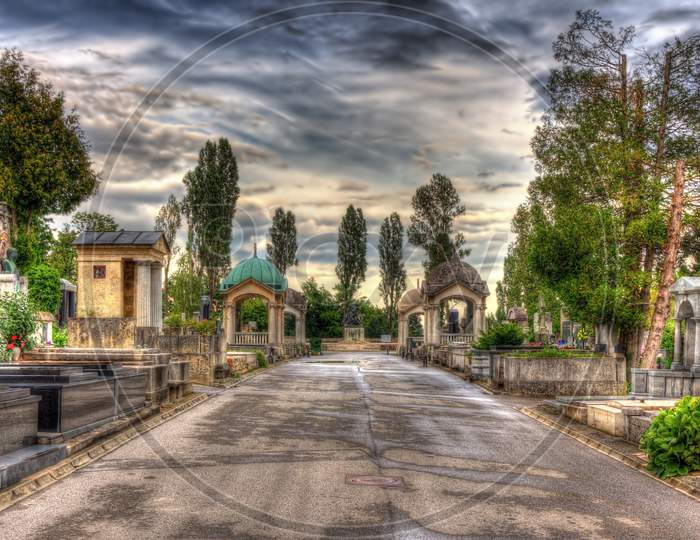Territory Of Mirogoj Cemetery In Zagreb, Croatia