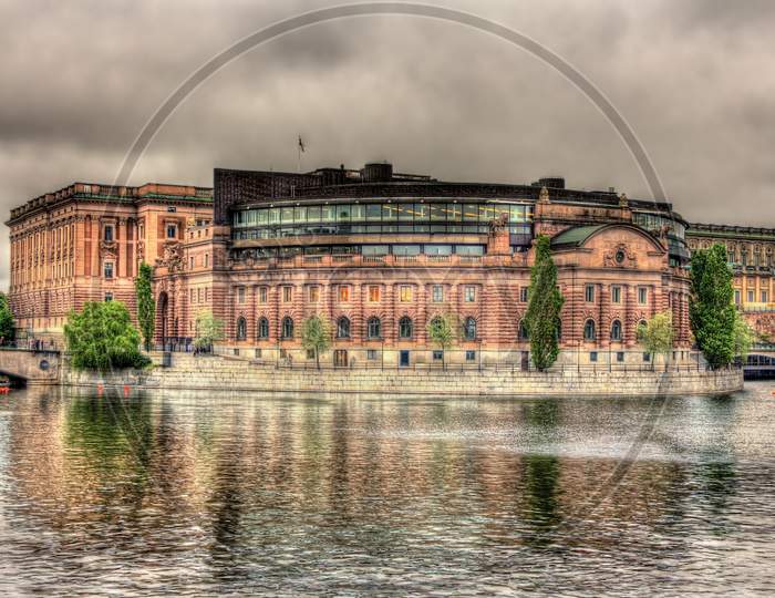 Sweden Parliament Building In Stockholm