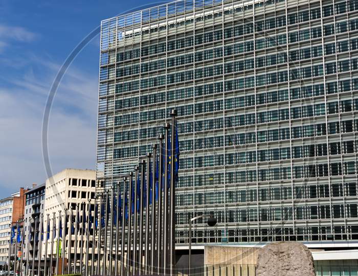 Berlaymont Building Of European Comission In Brussels