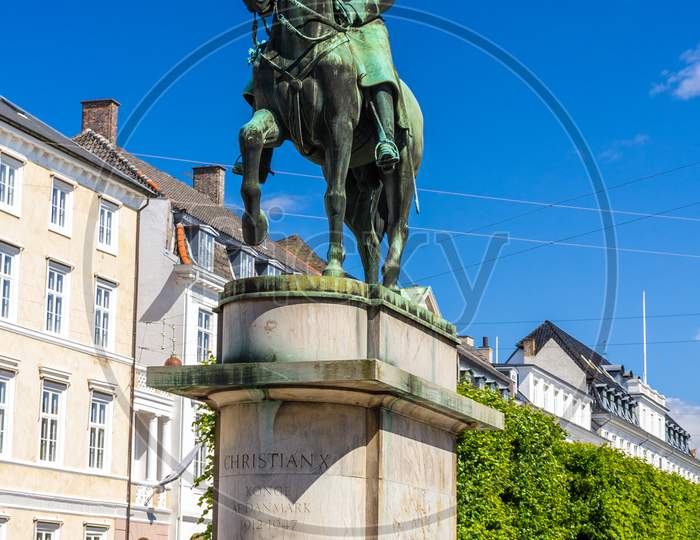 Equestrian Statue Of King Christian X In Copenhagen
