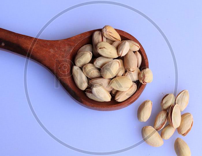 Pistachios Dry fruits isolated on white background
