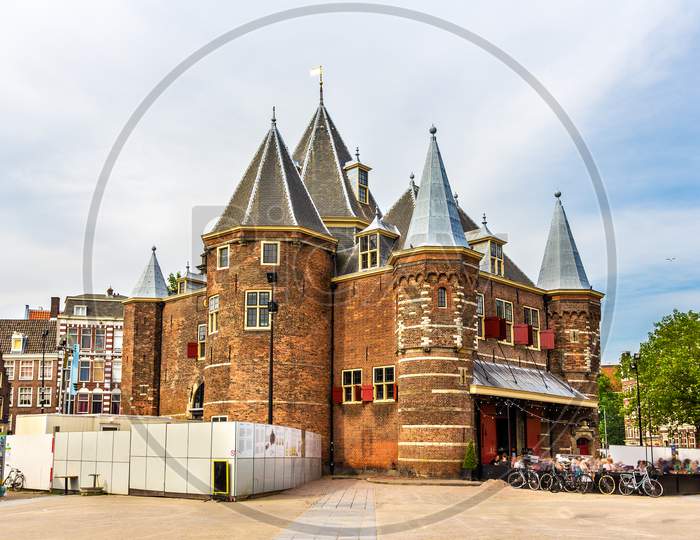The Waag Or Weigh House In Amsterdam