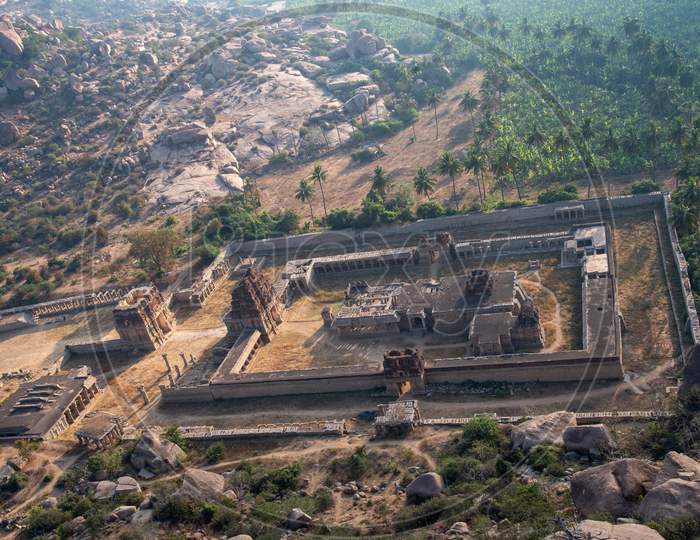 Aerial View of Achyutaraya temple in Hampi