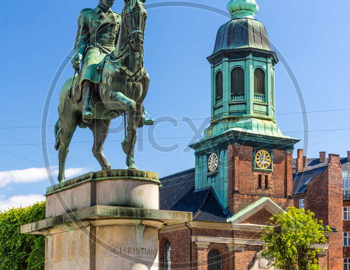 Equestrian Statue Of King Christian X In Copenhagen