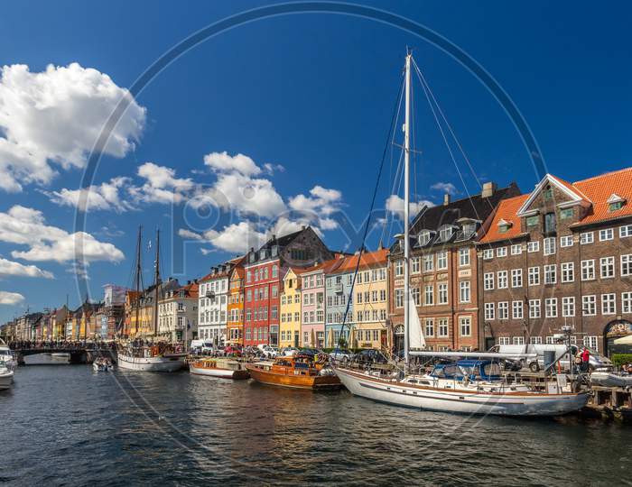 Nyhavn, A Waterfront In Copenhagen, Denmark