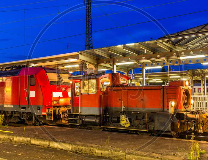 Small Diesel Shunter At Offenburg Railway Station