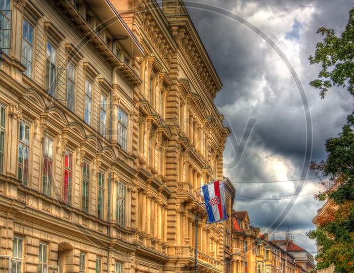 A Building In The City Center Of Zagreb, Croatia
