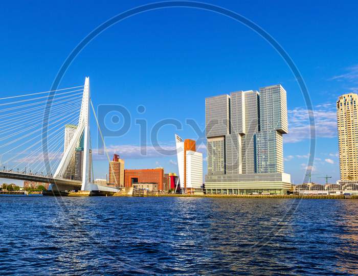 The Nieuwe Maas River In Rotterdam - The Netherlands