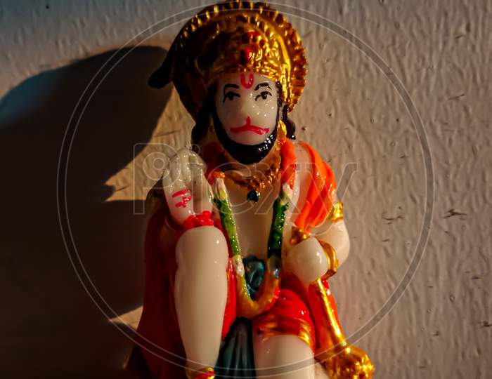 A figurine of god Hanuman.